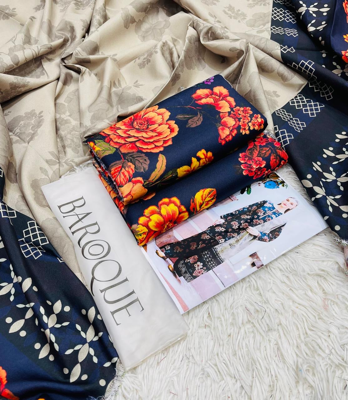 Original Almirah 3pc NEW DESIGN khaddar