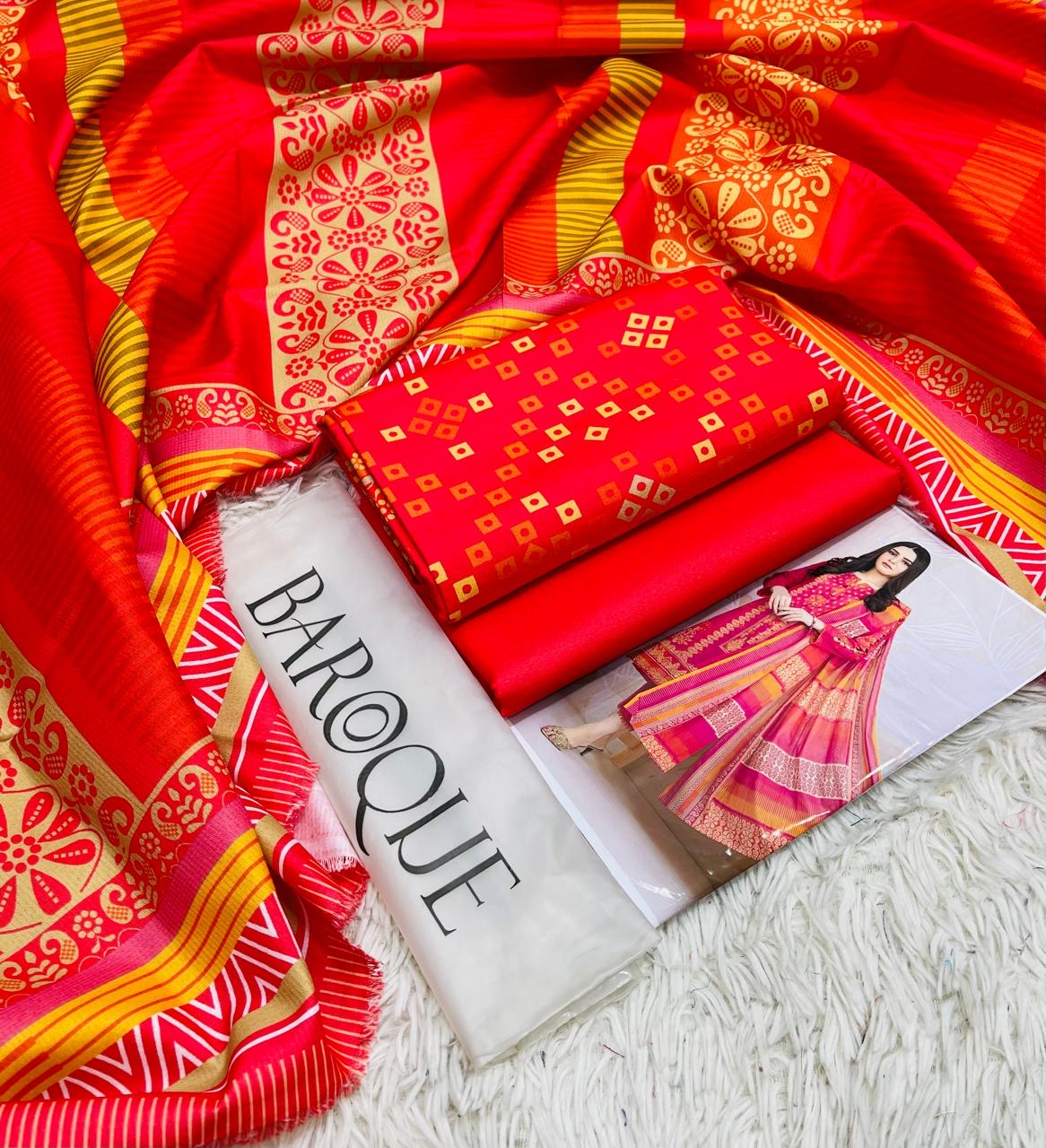 Original Almirah 3pc NEW DESIGN khaddar