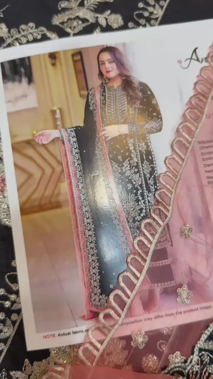 Aneela’s Hit  Dhanak with Emb Dhanak emb shawl*