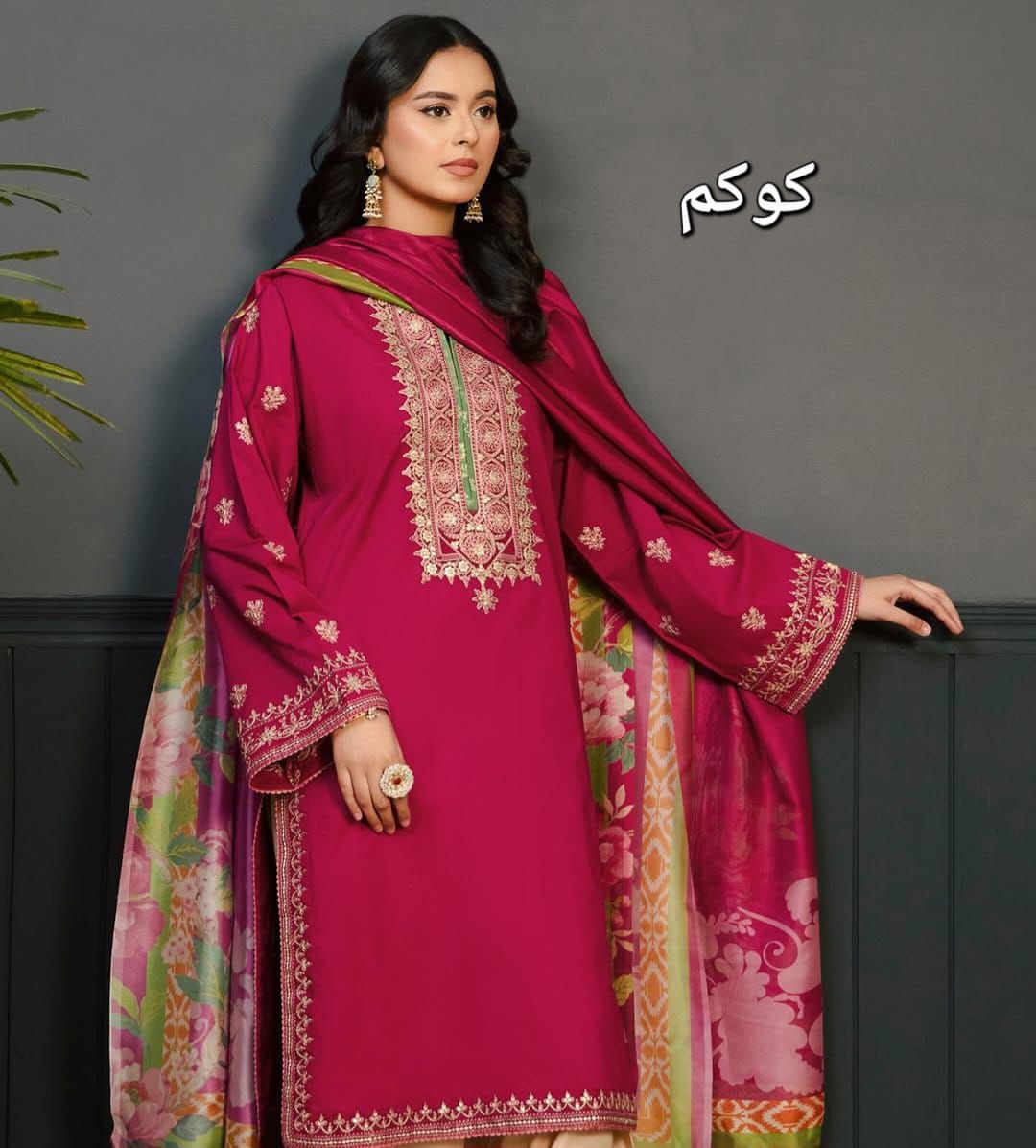 ASLINE– Luxury Embroidered 3-Piece in DHANAK