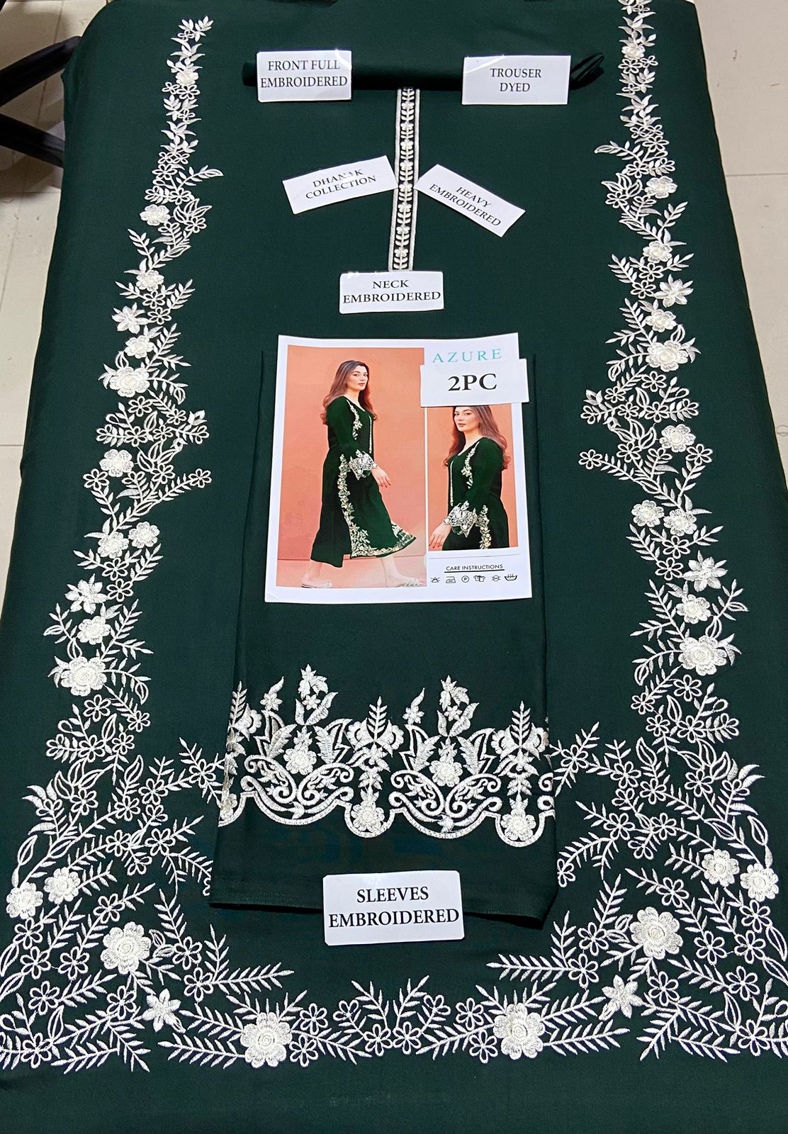 AZURE - 2 PIECE UNSTICED IN DHANAK