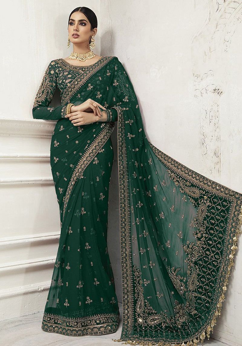 (Copy) Maria B Saree Exclusive  Master Blaster Sarhee 916 GREEN